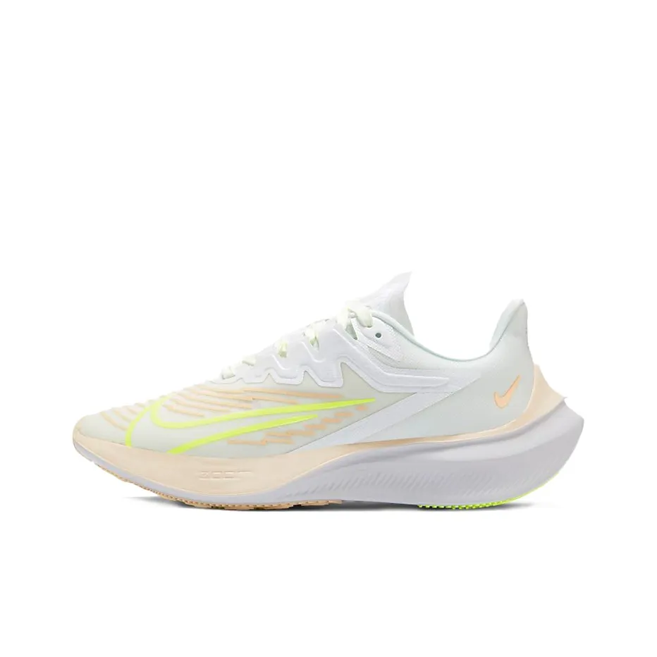 Nike Zoom Gravity 2 Амортизаторы Slip-resistant Abrasion-resistant Низкие Беговые кроссовки Женские Белый Желтый Розовый