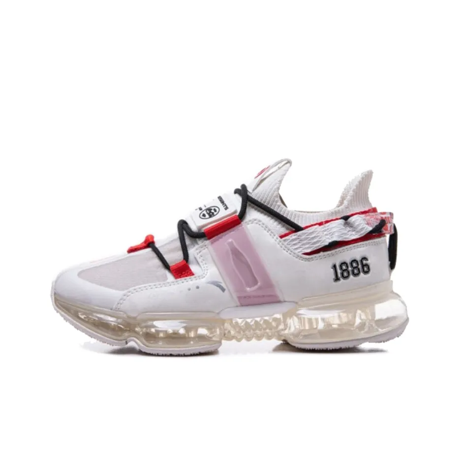 COCA COLA x ANTA Амортизаторы Shock Resistant Abrasion Resistant Низкий Топ Беговые кроссовки Женские Белые Черные Красные