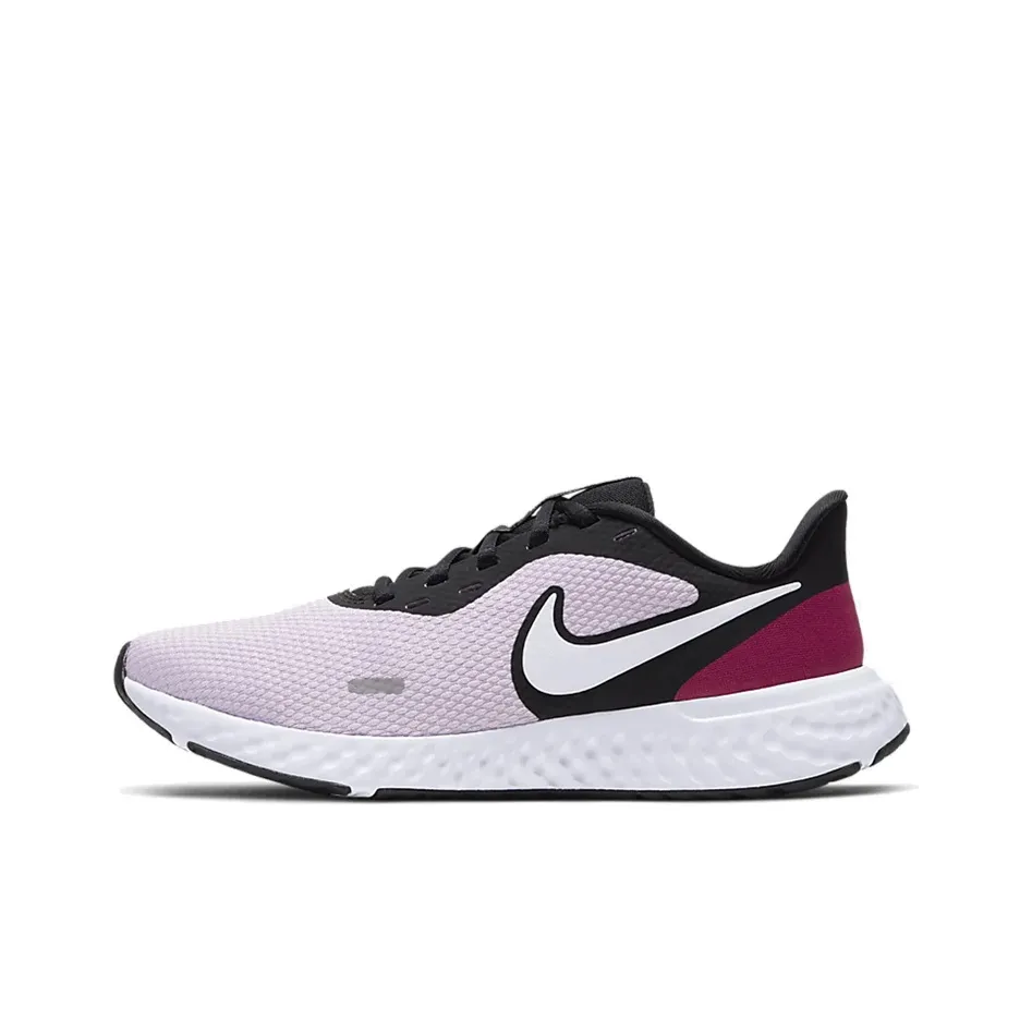 Nike REVOLUTION 5 Амортизация Противоскользящий Легкий Низкий Топ Беговые кроссовки Женские Черный Фиолетовый