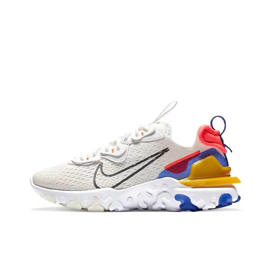 Nike React Vision Running Shoes Women's Low Top White Blue Pink