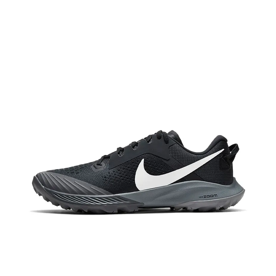 Nike Air Zoom Terra Kiger 6 Slip-resistant Abrasion-resistant Low Top Casual Running Shoes Women's Black Gray Найк Эйр Зум Терра Кигер 6 Противоскользящий Устойчивый к истиранию Низкий Топ Повседневные Беговые Кроссовки Женские Черный Серый