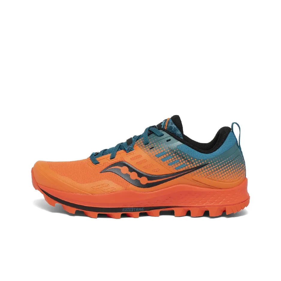 Saucony PEREGRINE 10 Peregrine Falcon Running Shoes Men's Low Top Orange Blue