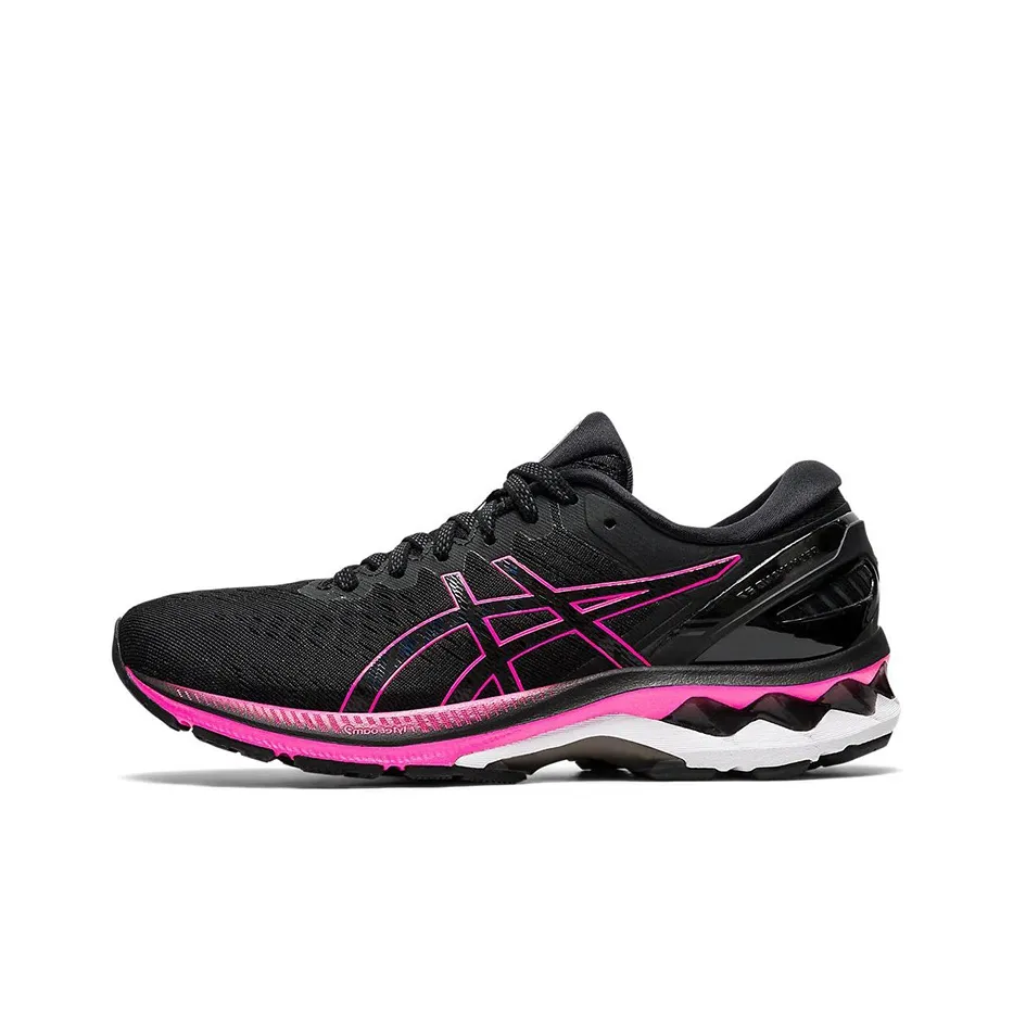 Asics Gel Kayano 27 Low Top Марафон Беговые кроссовки Женские Черный Розовый