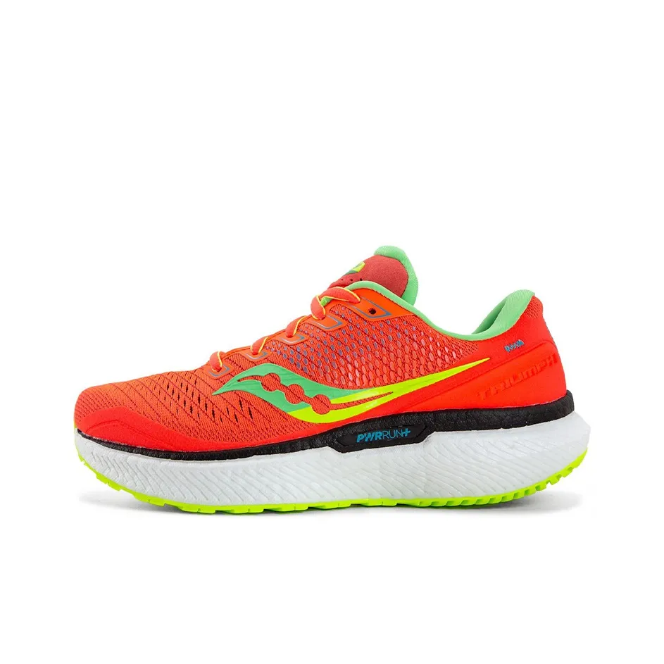 Saucony Triumph Cushioning Slip Resistant Breathable Lightweight Rebound Low Top Running Shoes Women's Red