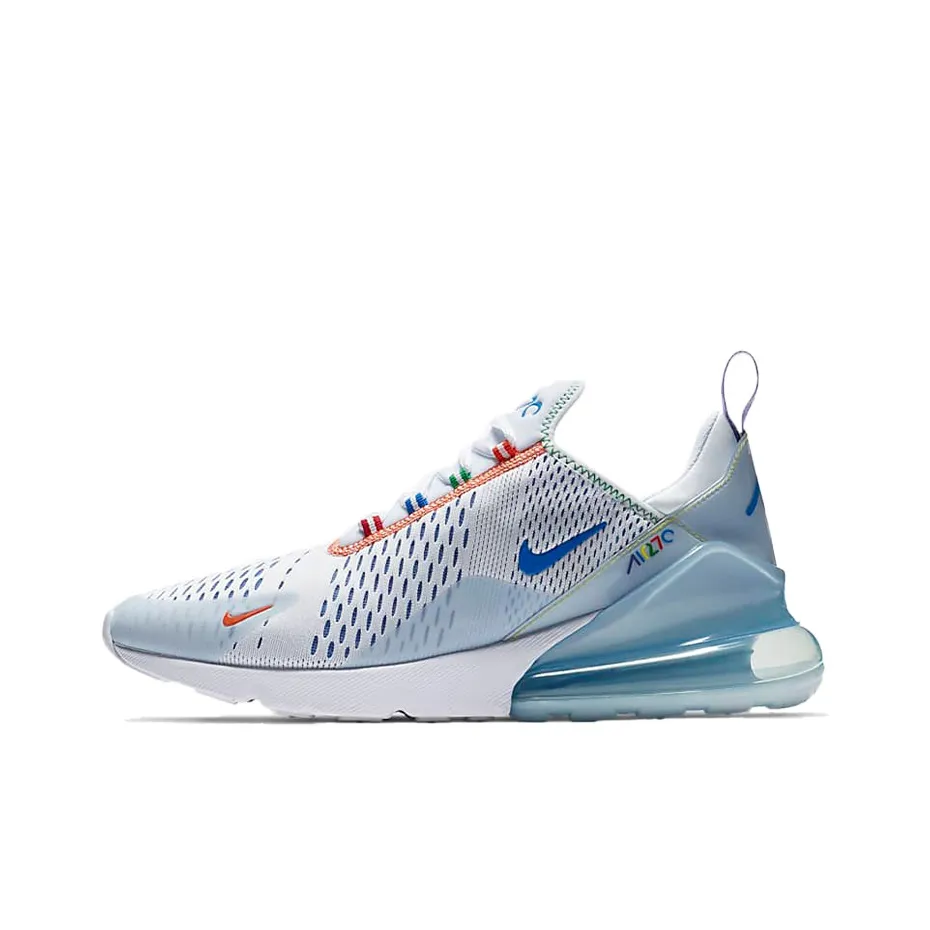 Nike Air Max 270 Running Shoes Men Low Top White/Blue