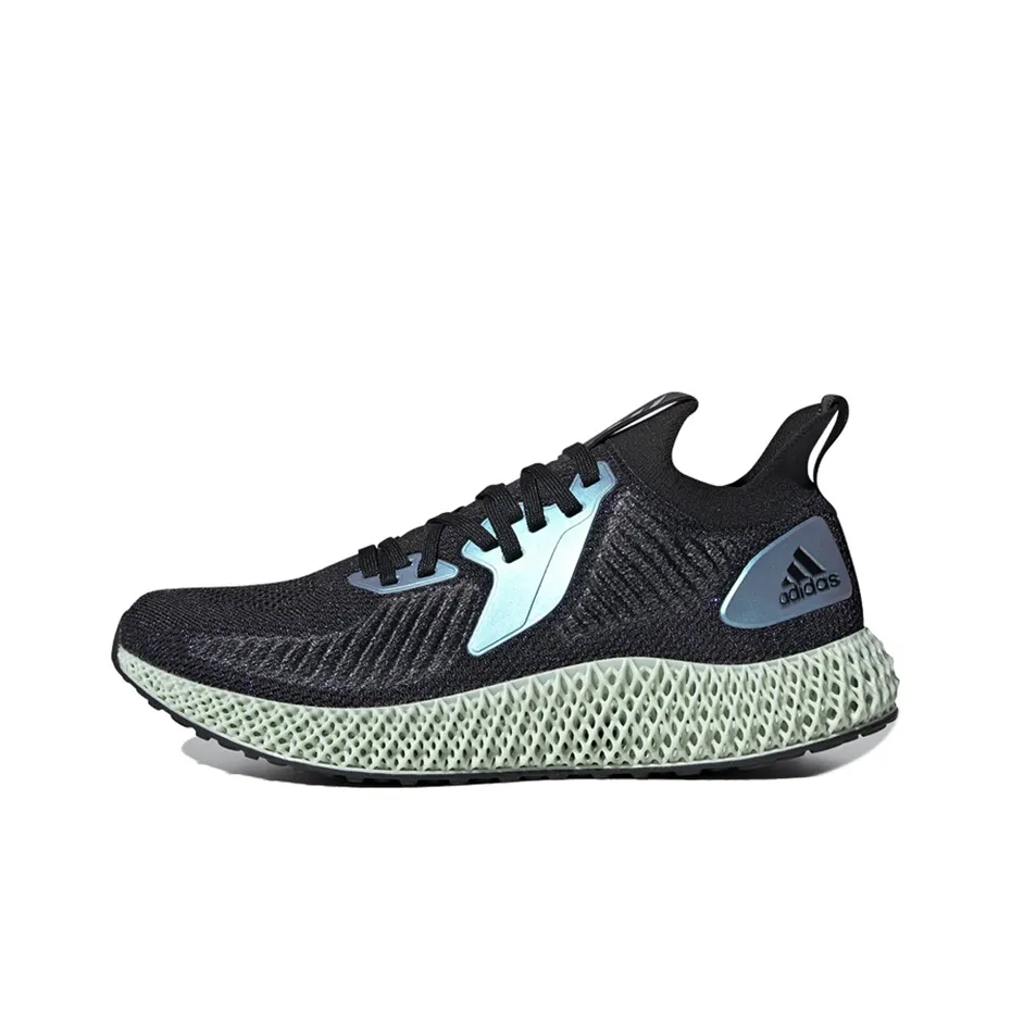Adidas Alphaedge 4D Slip-Resistant Низкие Беговые Кроссовки Унисекс Черные Фиолетовые