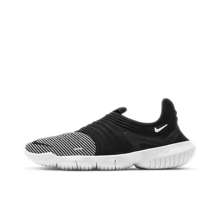 Nike Free RN Flyknit 3,0 Slip-resistant Abrasion-resistant Low Top Casual Running Shoes Women's Black Gray Найк Free RN Flyknit 3,0 Противоскользящий Устойчивый к истиранию Низкий Топ Повседневные Беговые Кроссовки Женские Черный Серый