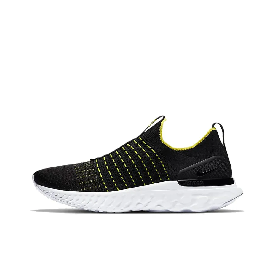 Nike React Phantom Run Flyknit 2 Black Sonic Yellow