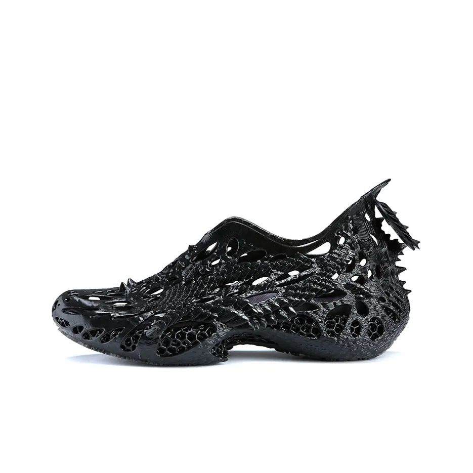 PEAK 3D Printing, Mythical Beast Breathable Abrasion Resistant Slip Resistant Low Top Running Shoes Men's Black