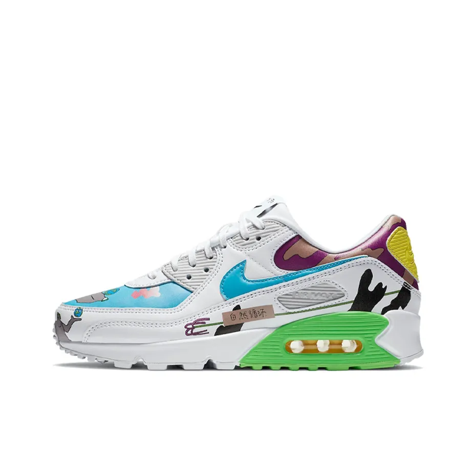 Nike Air Max 90 Running Shoes Unisex Low Top Blue White