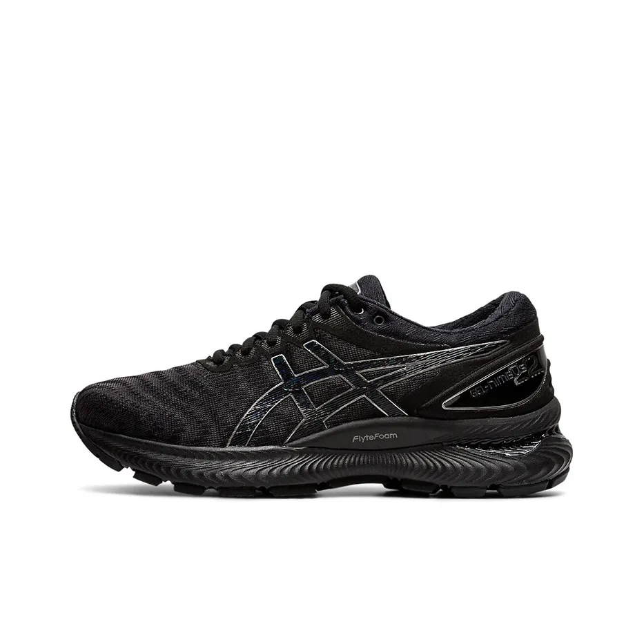 Asics Gel Nimbus 22 Low Топ Тренировочные Беговые Кроссовки Женские Черный Серый