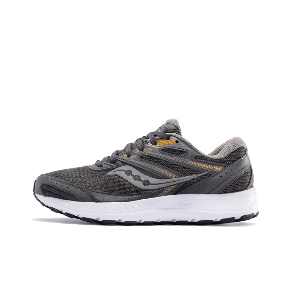 Saucony Cohesion 13 Low Top Running Shoes Men's Dark Gray Yellow