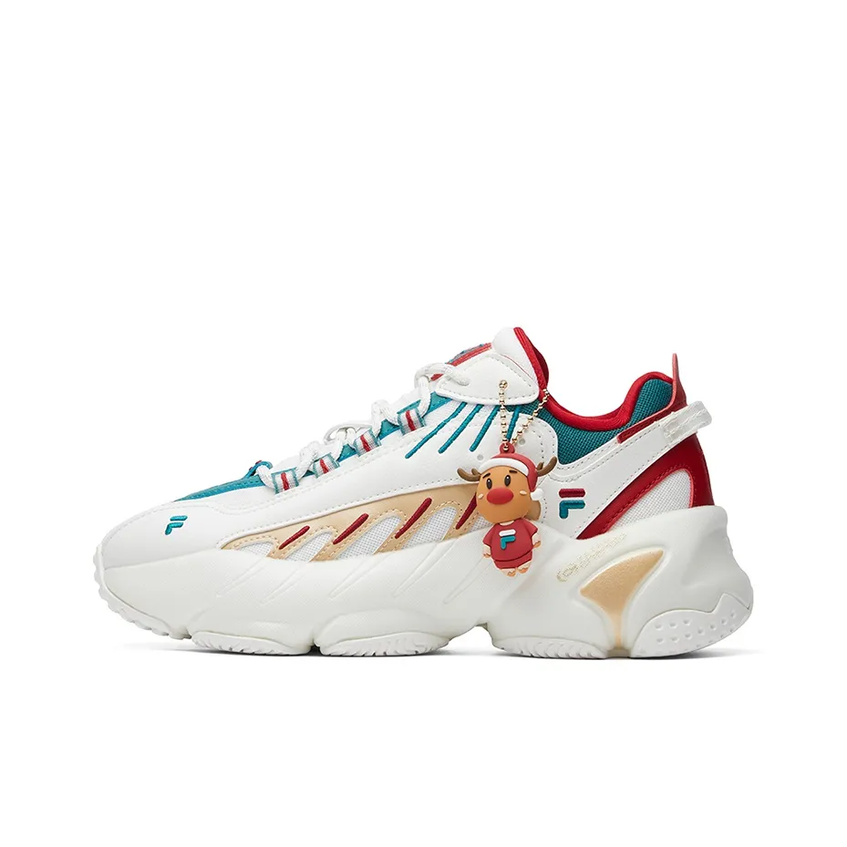 FILA Ade Амортизация устойчивость к истиранию дышащий низкий верх повседневная городская коммутирующая беговая обувь женский белый зеленый красный