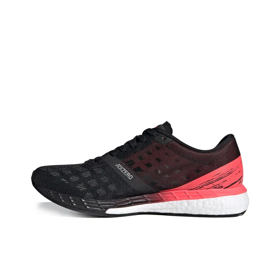 Adidas Adizero Boston 9 Slip Резистентная Амортизация Поддержка Низкий Топ Тренировочные Беговые Кроссовки Женские Черный Розовый