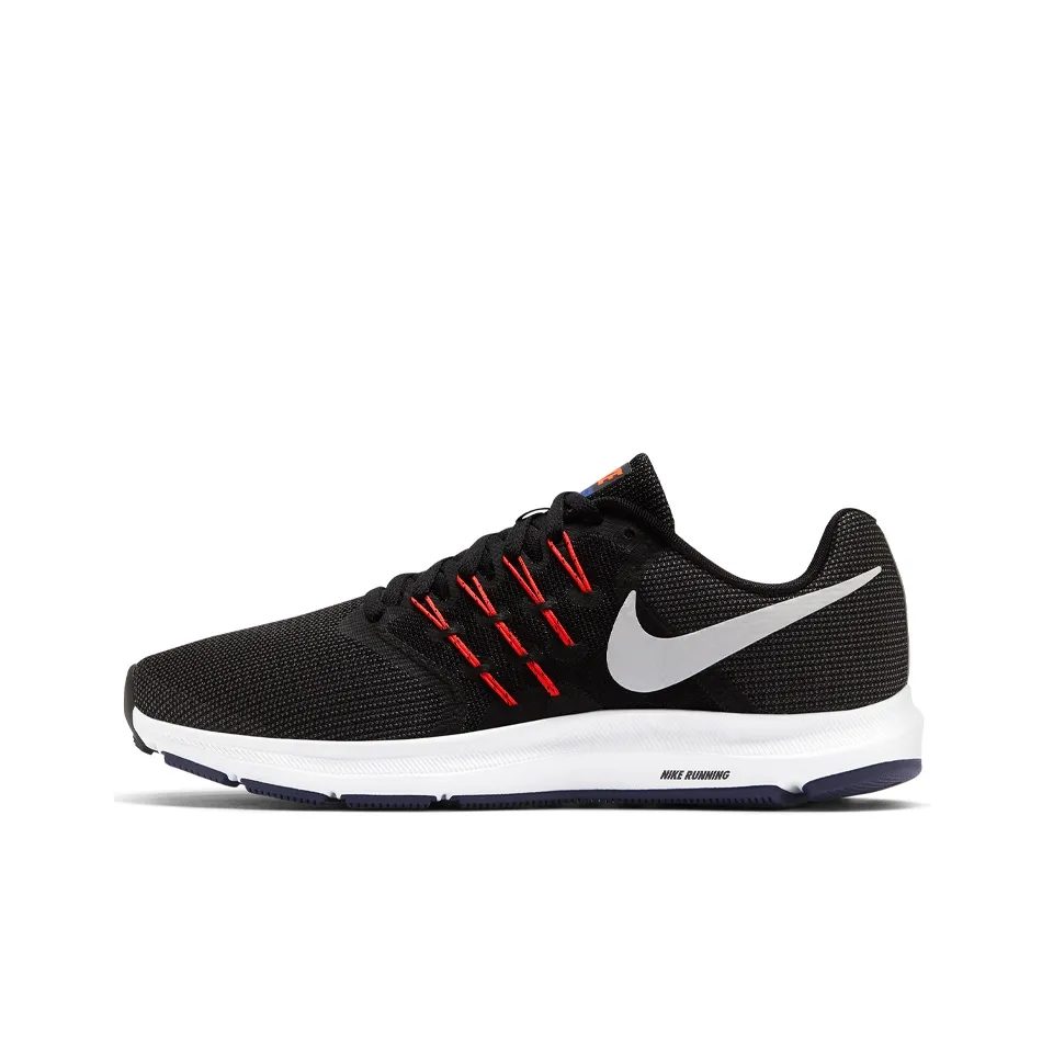 Nike Run Swift Shock Absorption Non Slip Low Tops Sports Black Red 'Black'