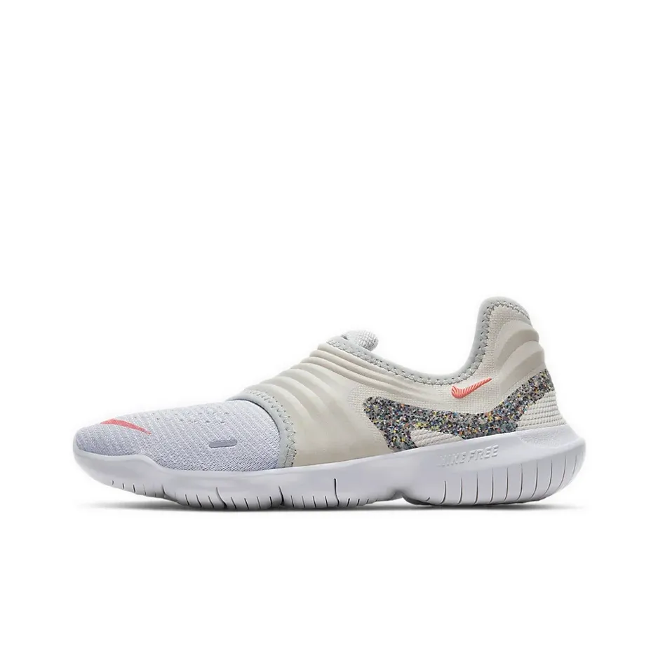Nike Free RN Flyknit 3,0 Нескользящий Легкий Низкий Топ Беговые кроссовки Женские Серый Золото