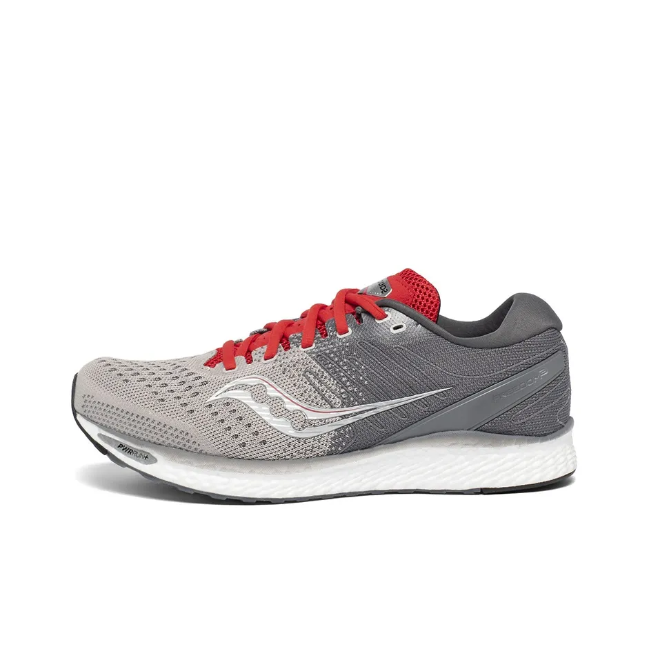 Saucony Freedom 3 Slip Resistant Shock Absorbers Lightweight Low Top Running Shoes Men's Gray Red