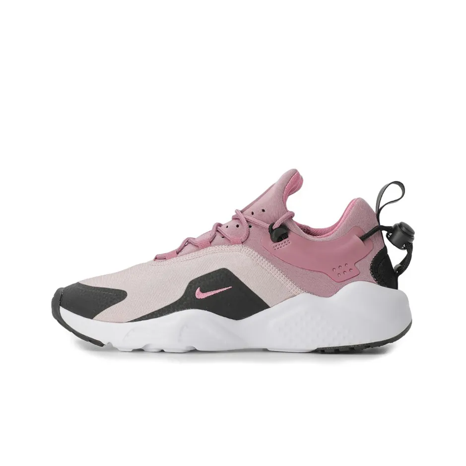 Nike Air Huarache Shock Absorbers Slip-resistant Low Top Casual Running Shoes Women's Black Pink Найк Эйр Хуараче Шок Абсорберз Слип-Резистент Низкий Топ Повседневные Беговые Кроссовки Женские Черный Розовый