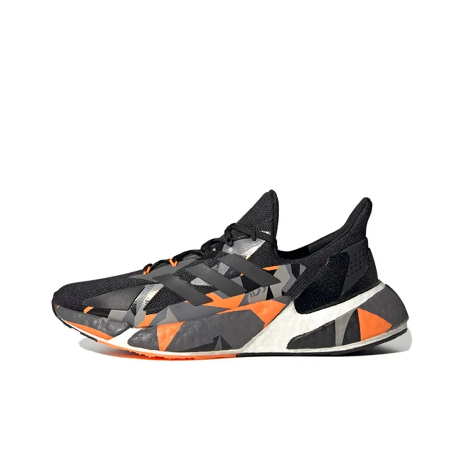 Adidas X9000l4 Slip-Resistant Low Top Беговые кроссовки Унисекс Черный Оранжевый