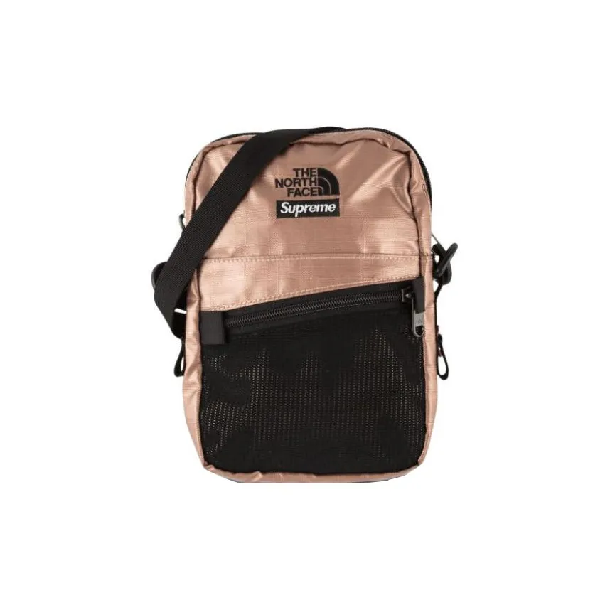 Supreme The North Face Коллаборация Нейлоновая Сумка через плечо Мужская Шампанское Золото