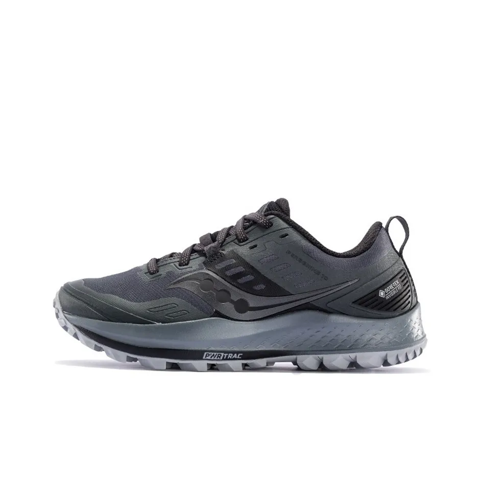 Saucony PEREGRINE 10 Peregrine Falcon 10 GTX Low Топ Беговые кроссовки Женские Серый черный