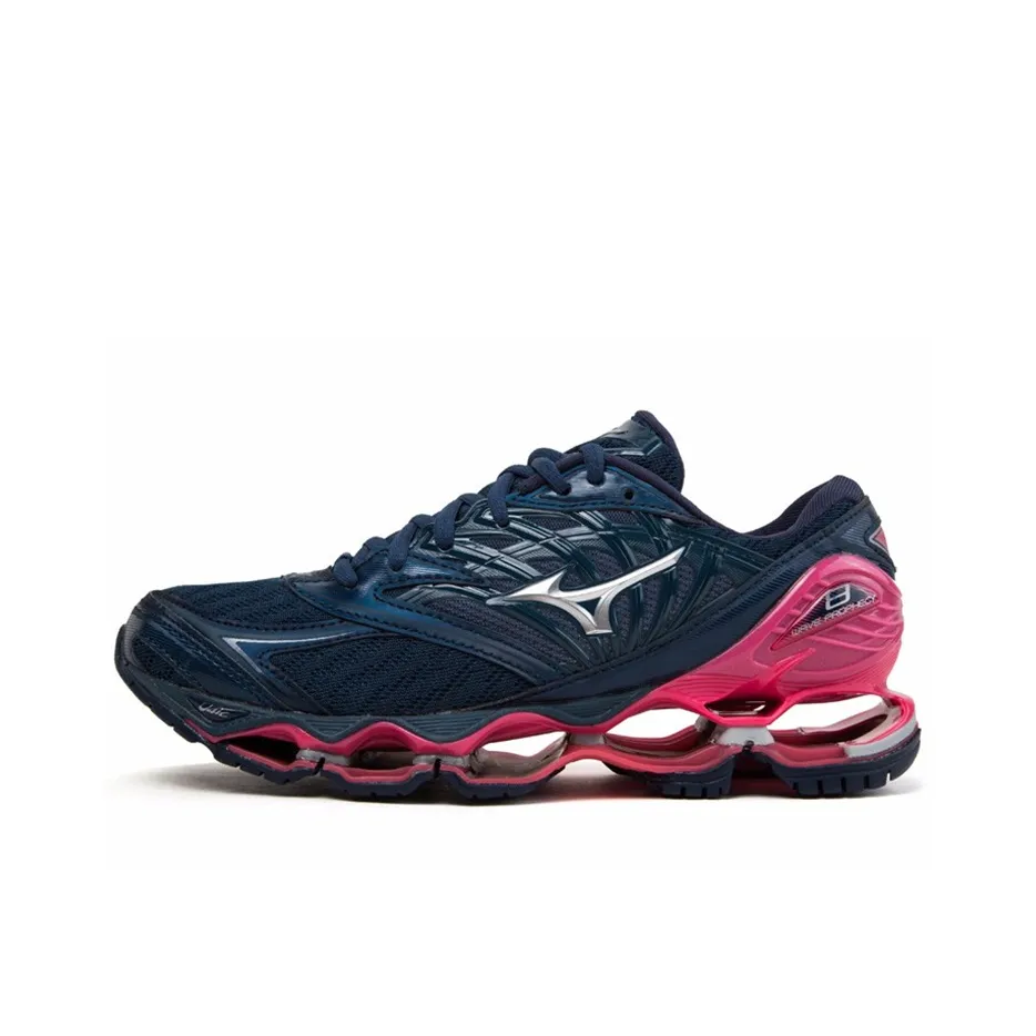 Mizuno Prophecy 8 Амортизация Устойчивость к истиранию Дышащие Низкие Кроссовки для бега Женские Темно-синие