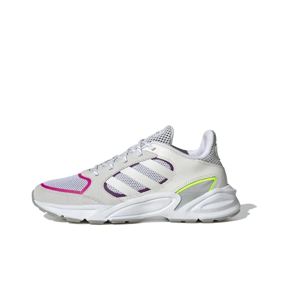 Adidas Neo 90S VALASION Амортизаторы Slip-resistant Abrasion-resistant Низкий топ Беговые кроссовки Женские Серый Белый