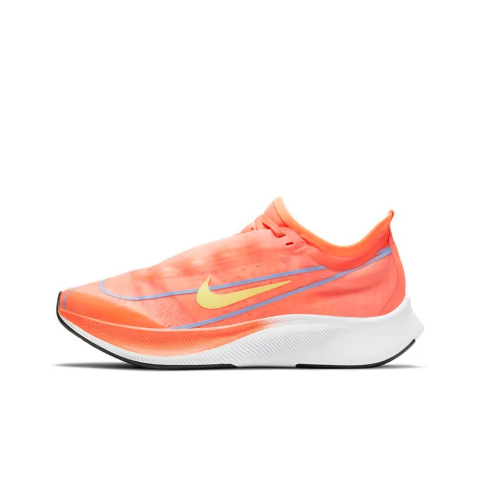 Nike Zoom Fly 3 Амортизация Противоскользящий Устойчивый к истиранию Низкий Топ Карбоновая плита Марафон