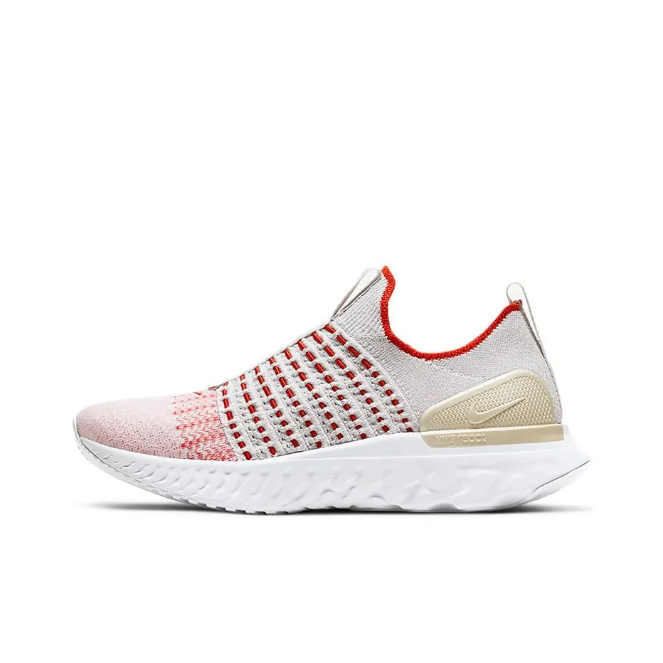 nike Sun React Phantom Run Flyknit 2 Vast Grey Fire Pink Team Orange Women's