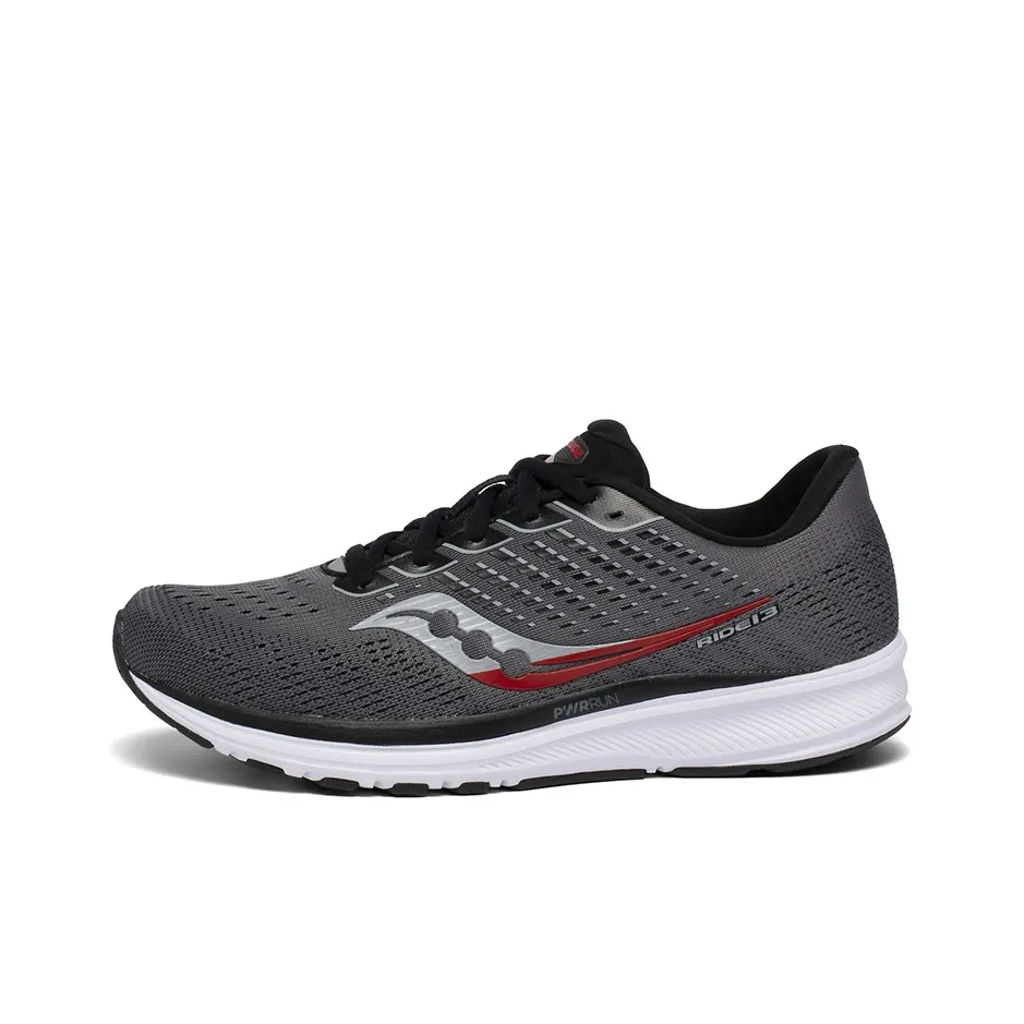 Saucony Ride 13 Low Top Running Shoes Men's Charcoal Black