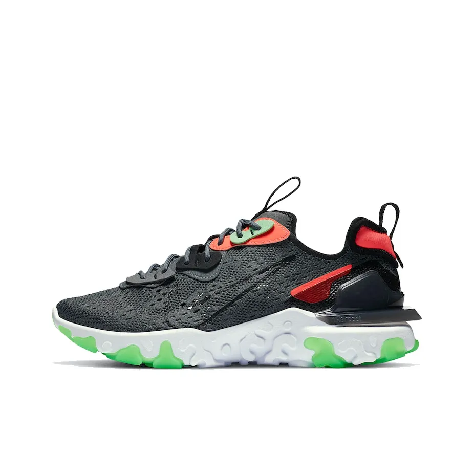 Nike React Vision Running Shoes Men Low Top Black Red Green
