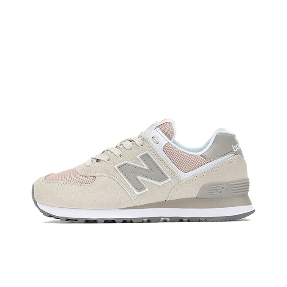 New Balance NB 574 Легкий Низкий Топ Беговые Кроссовки Женские Бежевые