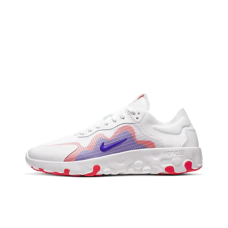 nike Renew Lucent Shock Absorbers Slip-resistant Low Top Casual Running Shoes Unisex Pink White nike Renew Lucent Shock Absorbers Низкий топ противоскользящие повседневные беговые кроссовки унисекс розовый белый