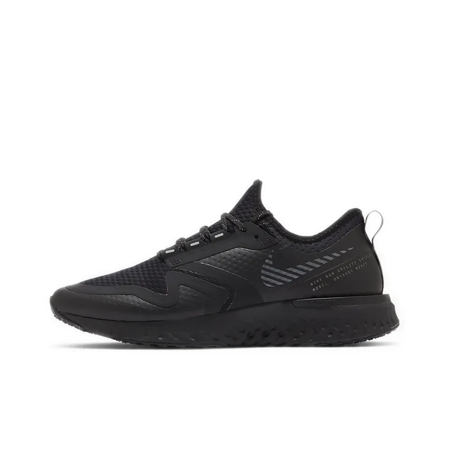 Nike Odyssey React 2 Shield 'Black Metallic Silver' Women's