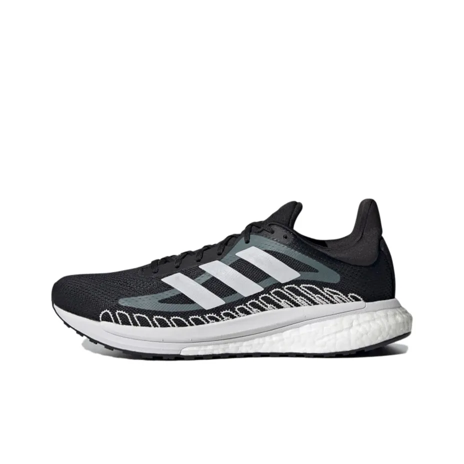 Adidas Solar Glide Running Shoes Men Low Top Black/White