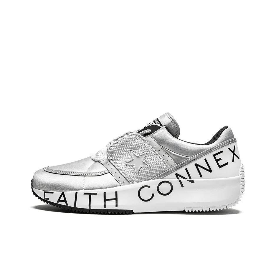 Faith Connexion x Converse Run Star Hike Low Топ Беговые кроссовки Женские Металлическое серебро