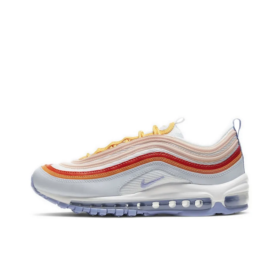 Nike Air Max 97 Low Топ Air Cushion Повседневные Беговые Кроссовки Женские Синий Розовый