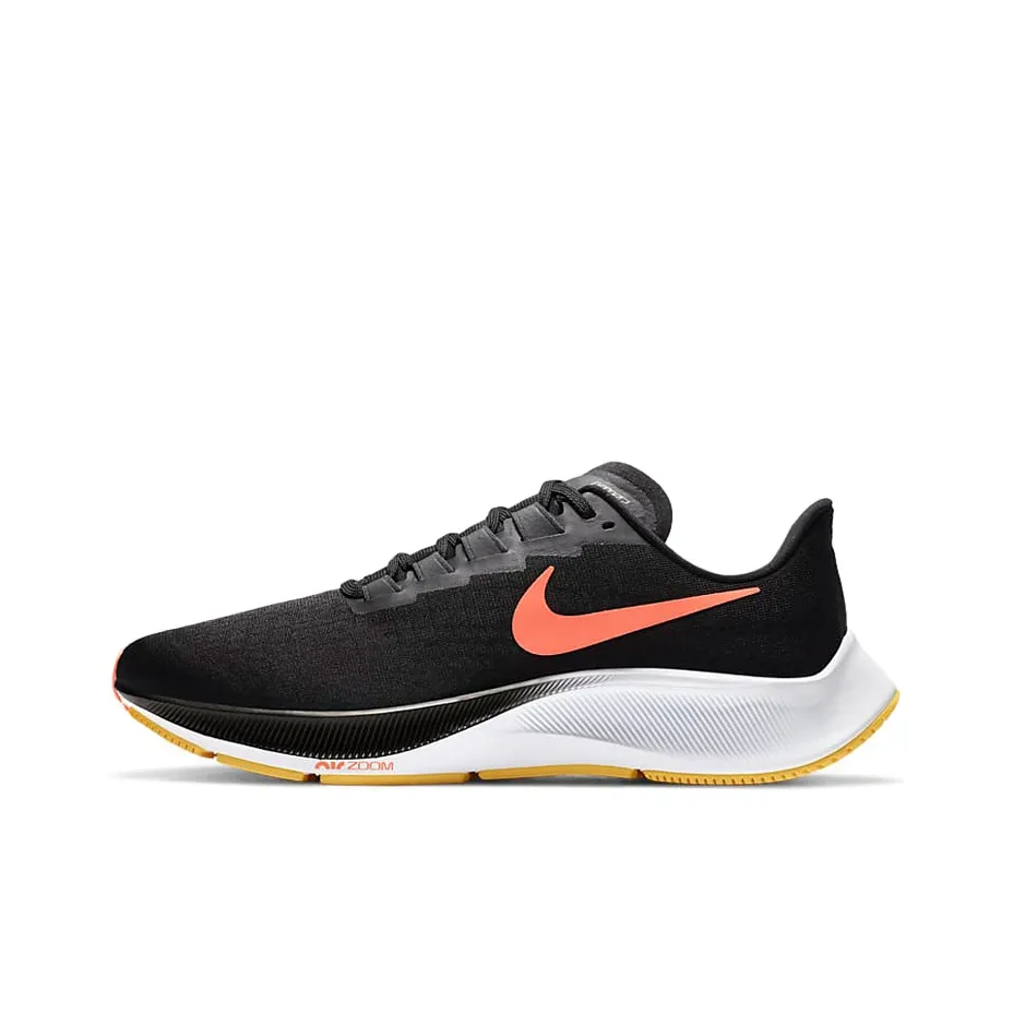 Nike Pegasus 37 Low Топ Air Cushion Повседневные Тренировочные Беговые Кроссовки Мужские Черные Оранжевые