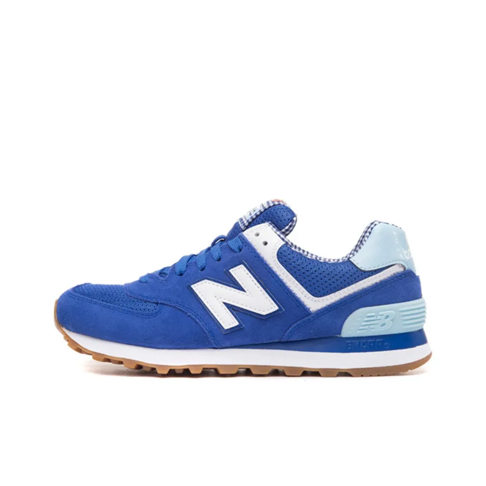 New Balance NB 574 Амортизация Легкий Низкий Топ Повседневная Беговая Обувь Женская Синяя B Широкая Форма