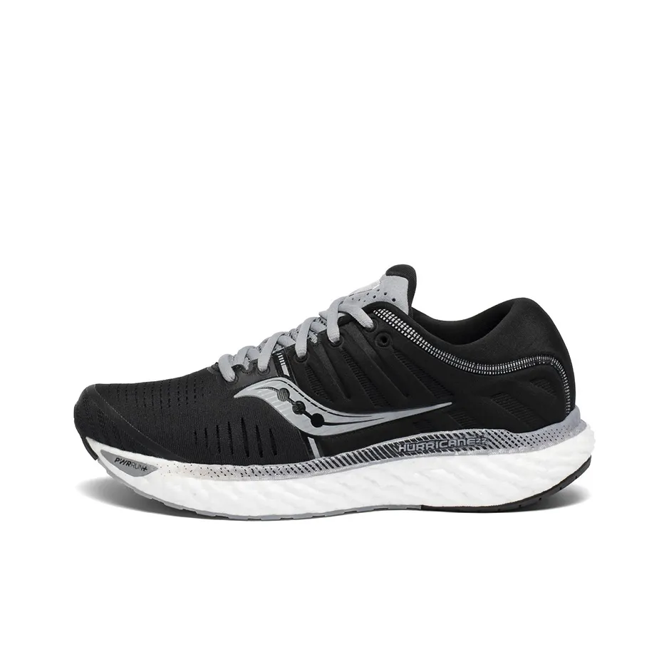 Saucony Hurricane Low Топ Беговые кроссовки Женские Черный белый