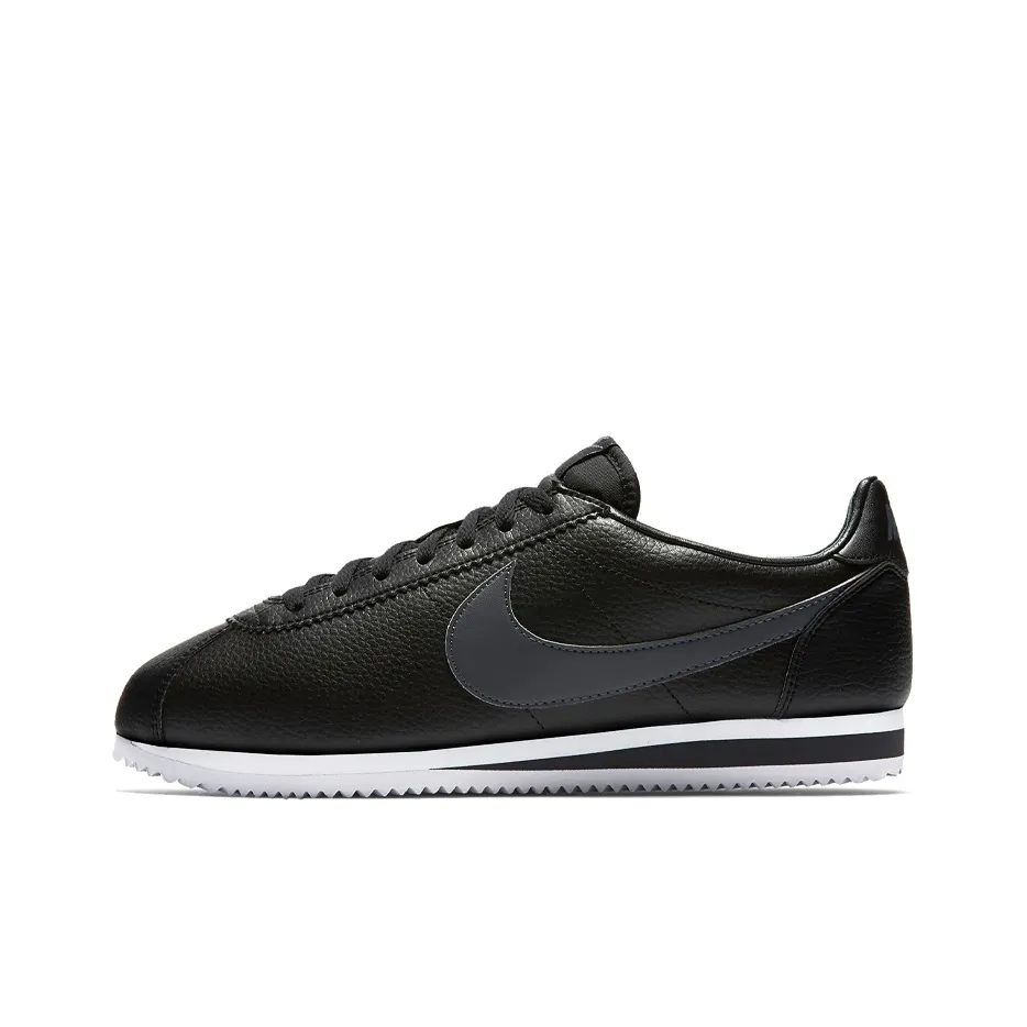 Nike Cortez Shock Absorbers Slip-resistant Abrasion-resistant Low Top Casual Running Shoes Men's Black Gray Найк Кортец Шок Абсорберз Антискользящий Устойчивый к истиранию Низкий Топ Повседневные Беговые Кроссовки Мужские Черный Серый