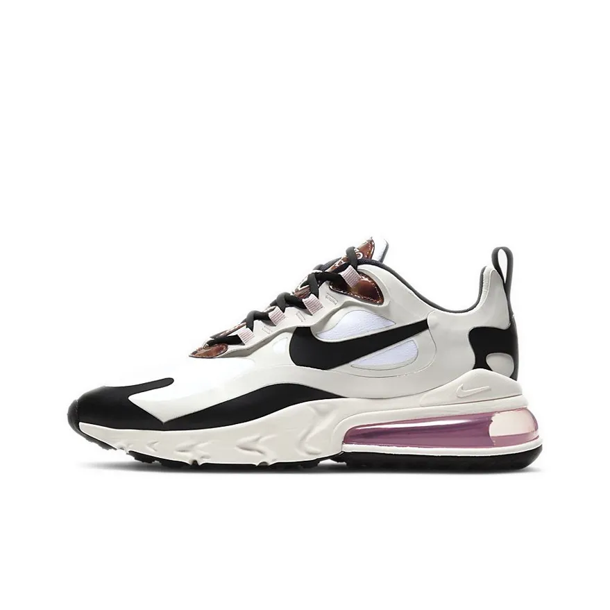 Nike Air Max 270 Амортизация Износостойкий Низкий Топ Повседневные Беговые Кроссовки Женские Черный Белый