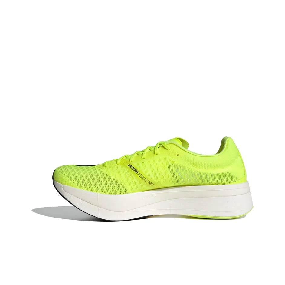 Adidas Adizero ADIOS PRO Дышащий Низкий Топ Повседневные Беговые Кроссовки Унисекс Неоново-Желтый