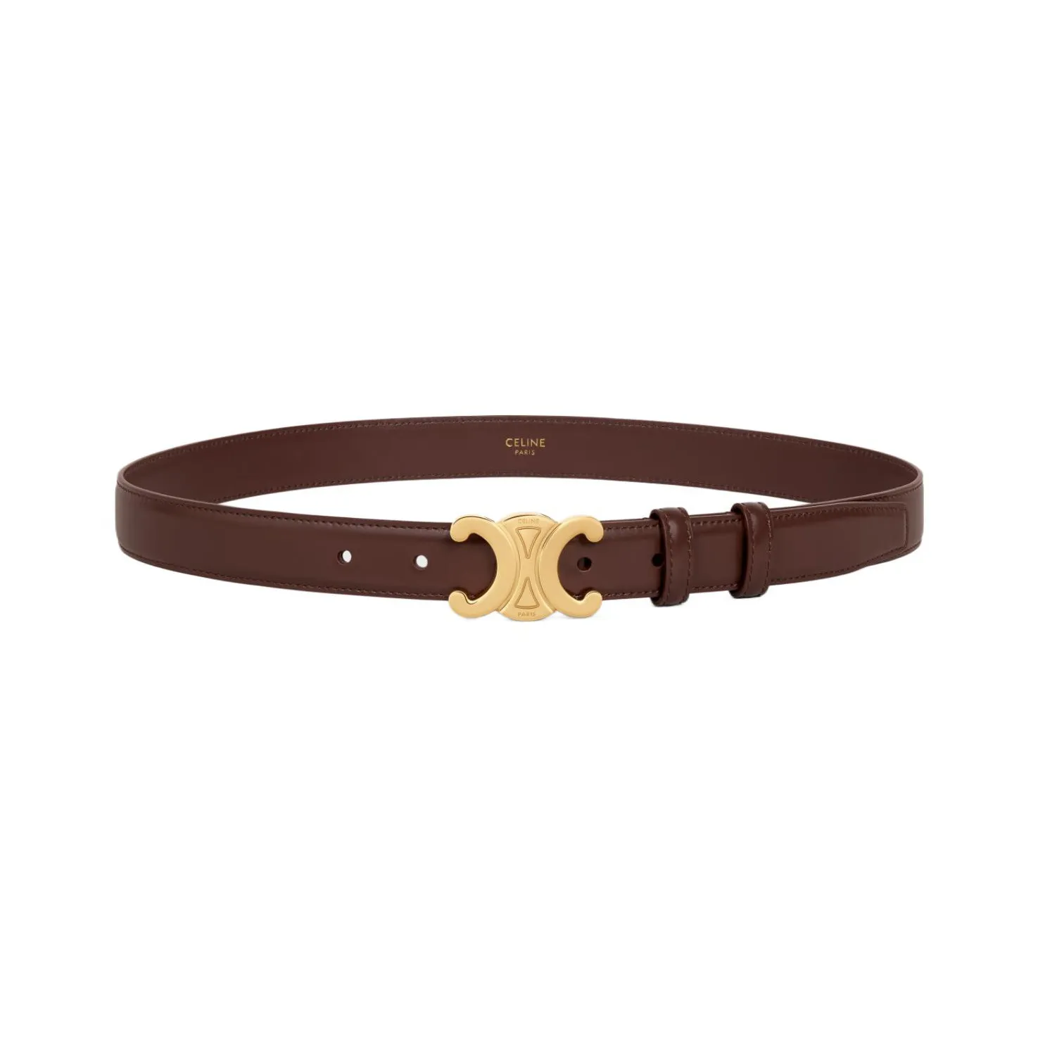 CELINE Medium Triomphe Belt In Taurillon Leather