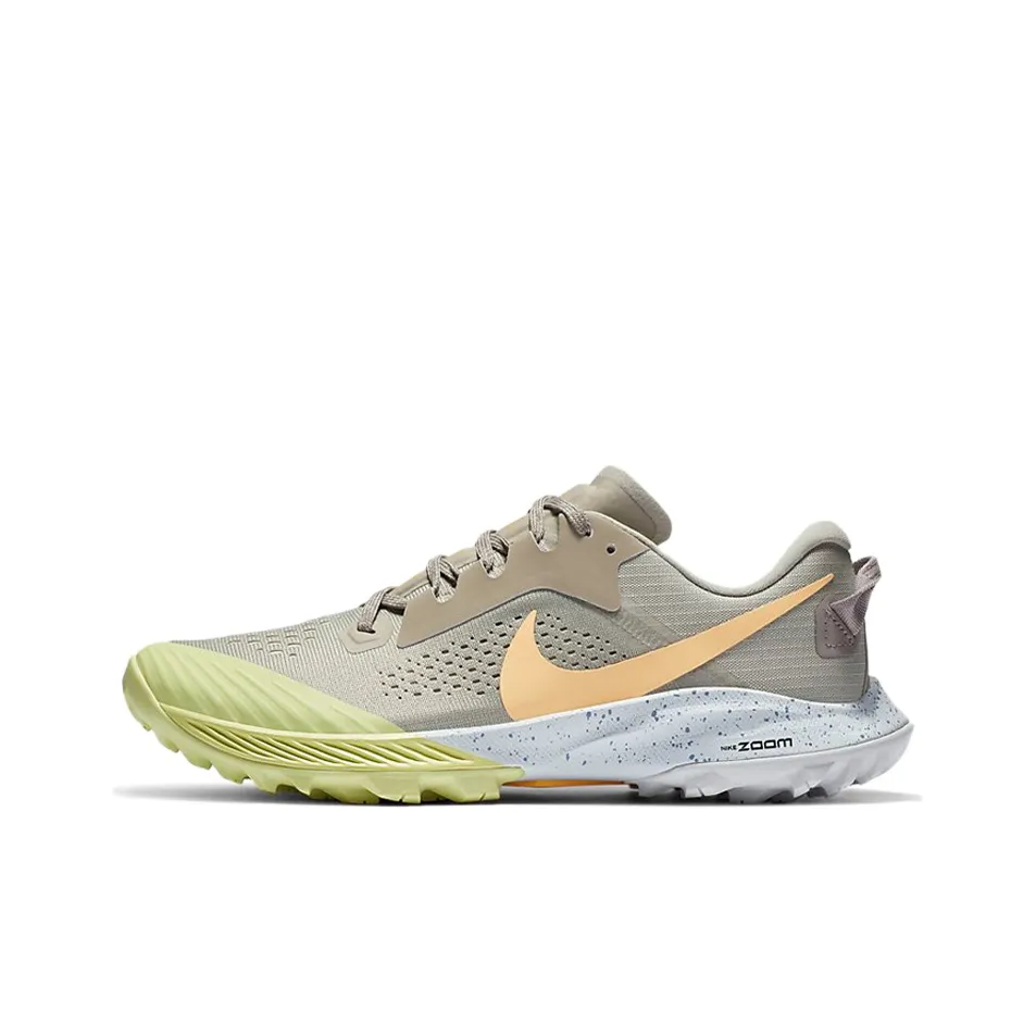 Nike Air Zoom Terra Kiger 6 Амортизация Противоскользящий Дышащий Поддержка Низкие Кроссовки для бега по пересеченной местности Женские Серый Зеленый