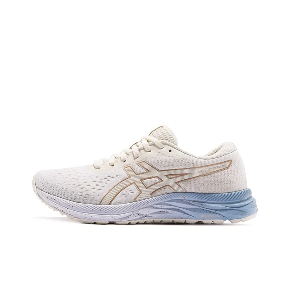 Asics Гель Excite 7 Low Топ Беговые кроссовки Женские Белый Синий