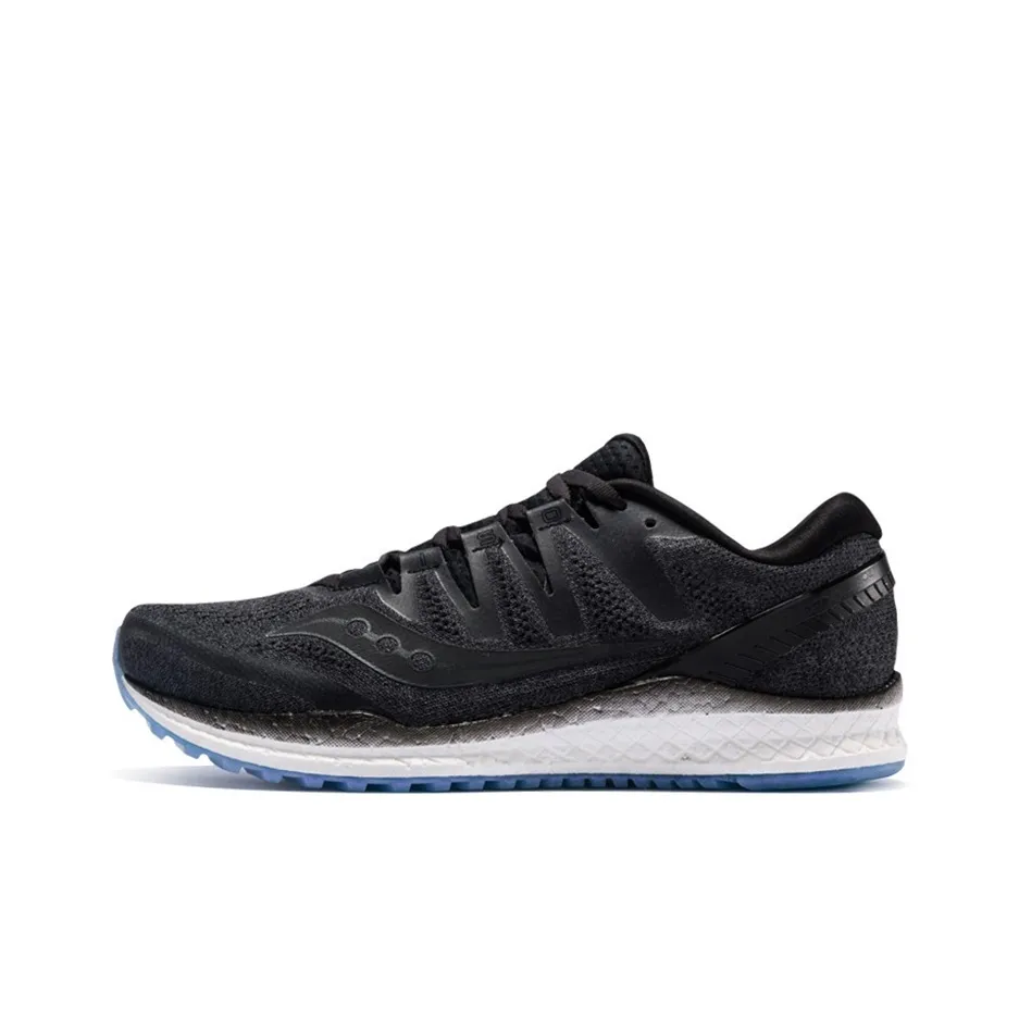 Saucony Freedom ISO2 Cushioning Lightweight Low Top Running Shoes Men's Black