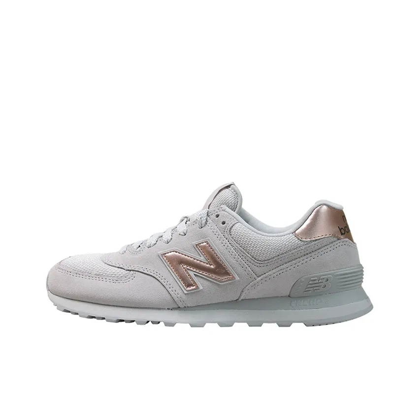 New Balance NB 574 Low Топ Беговые кроссовки Женские Белые