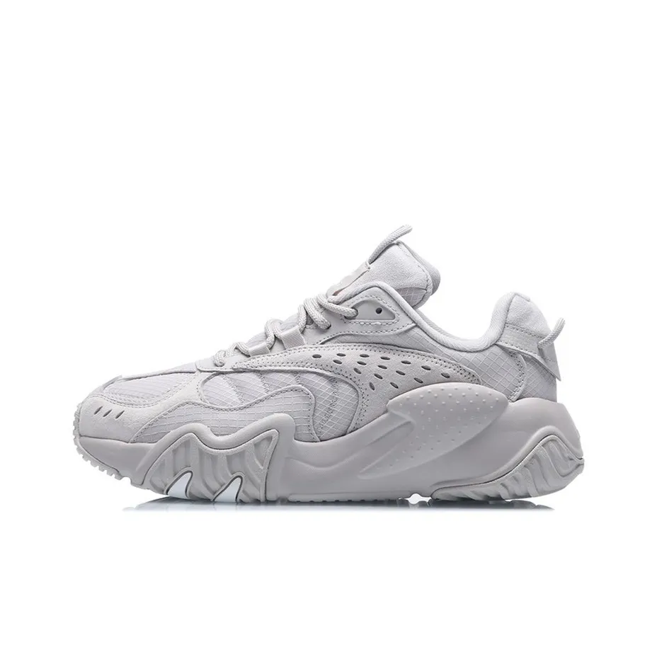 LiNing Cat Paw Lite Cushioning Anti Slip And Wear Resistant Low Top Running Shoes Women's Gray