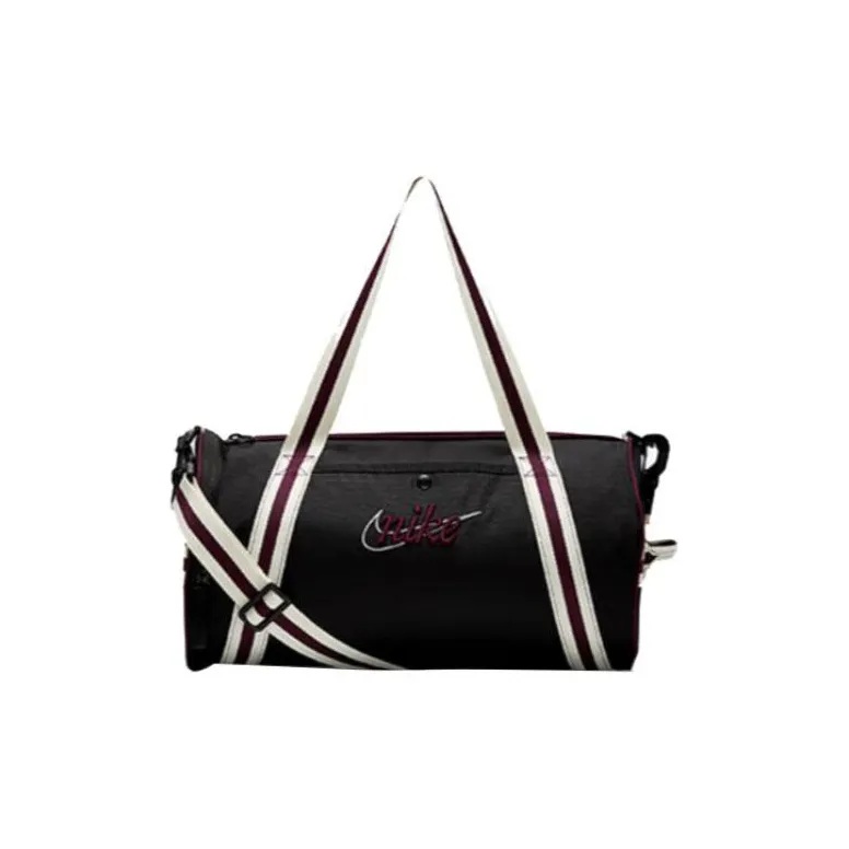 Nike Heritage Recycled Polyester Material Portable One Shoulder Crossbody Gym Bag Tubas Unisex Black & Red